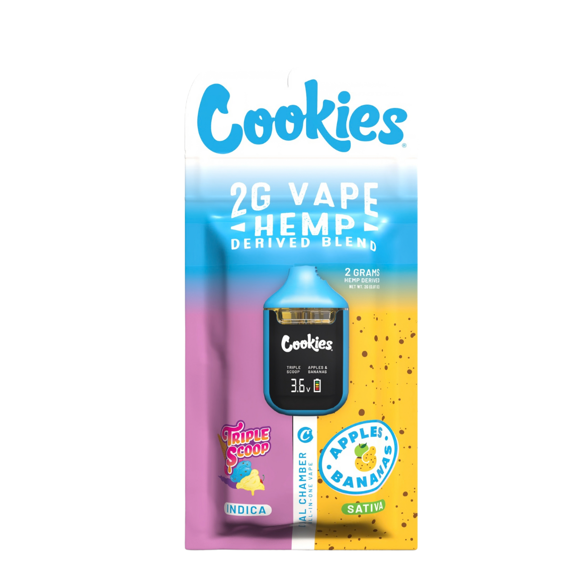 COOKIES® Dual Chamber 2ml Triple Scoop x Apples & Bananas