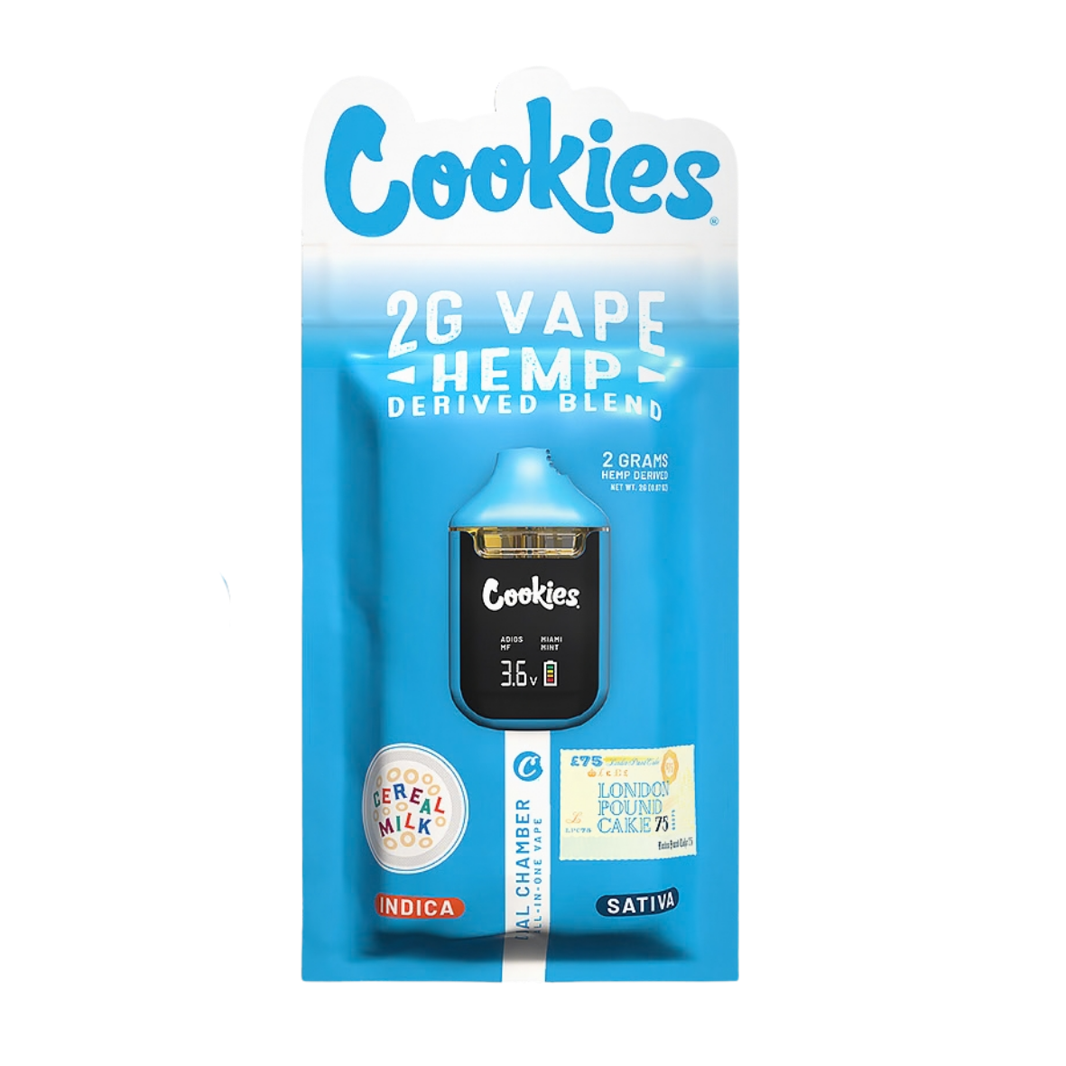 COOKIES® Dual Chamber 2ml Cereal Milk x London Pound Cake