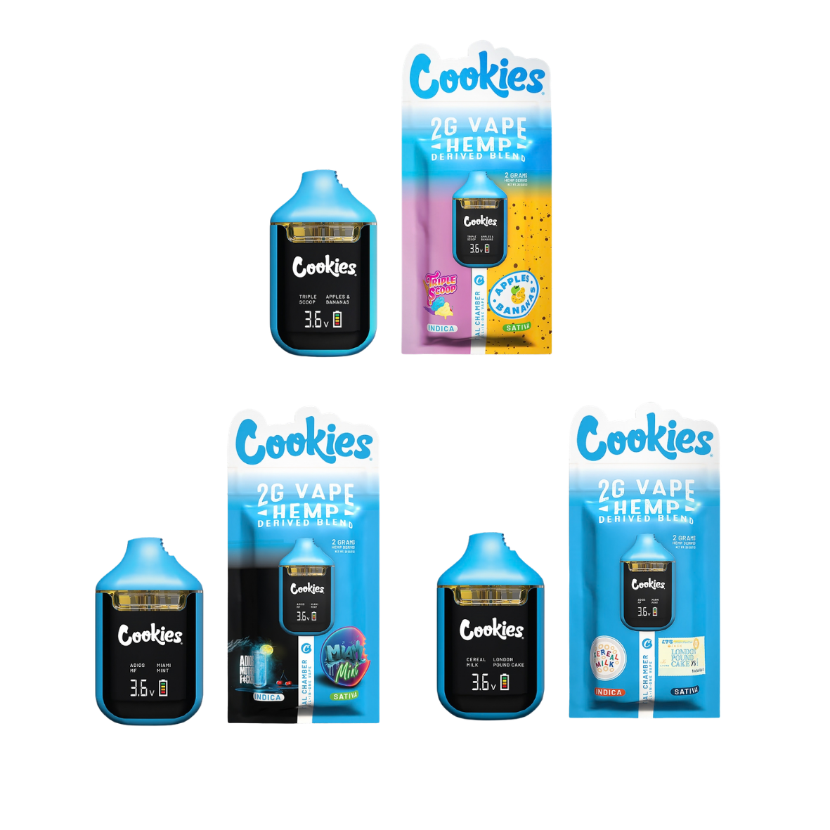 COOKIES® Dual Chamber Vape Pen 3er Bundle