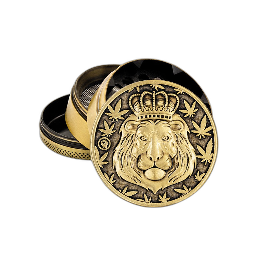 Metal Grinder „Gold Lion“ – B6 Premium Grinder kaufen | GLAZED®
