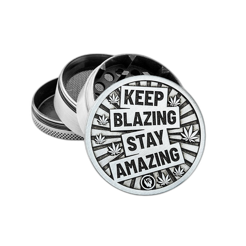 Metal Grinder „Keep Blazing“ – B6 Premium Grinder kaufen | GLAZED®